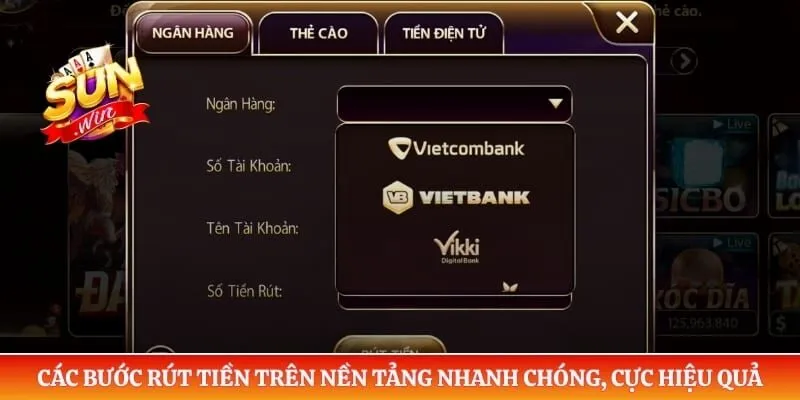 Các bước rút tiền trên nền tảng nhanh chóng, cực hiệu quả