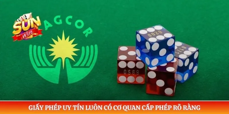 Giấy phép uy tín luôn có cơ quan cấp phép rõ ràng