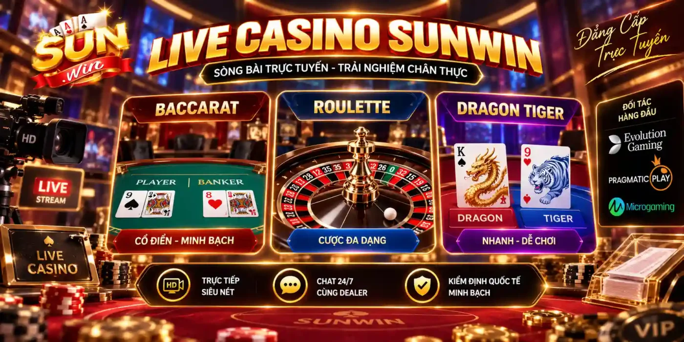 Trang Chủ Live Casino Sunwin Với Dealer Chuyên Nghiệp